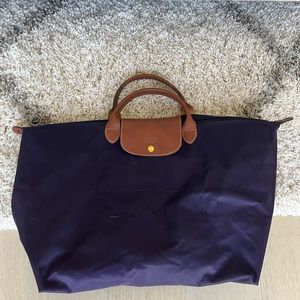 LongChamp L’Pliage Purple Weekender